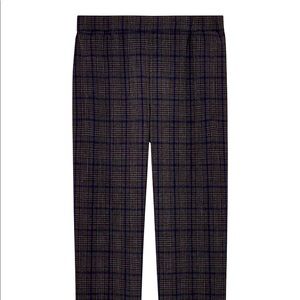 Aritzia Wilfred grey blue plaid check pants